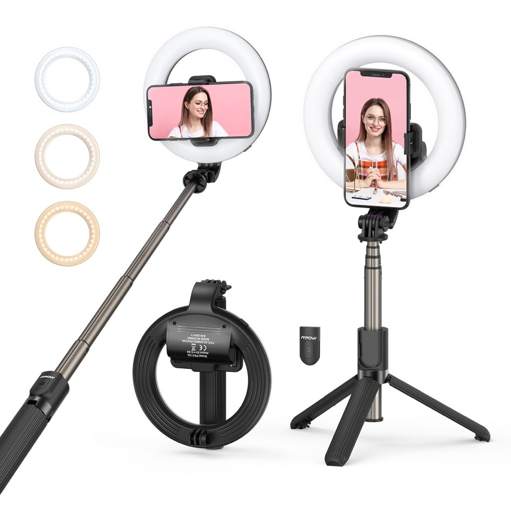 Selfie Ring Light with Tripod Stand & Phone Holder (P)